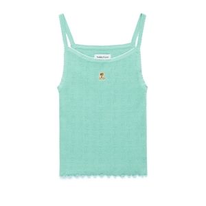 Teddy Fresh Pointelle Knit Tank Top